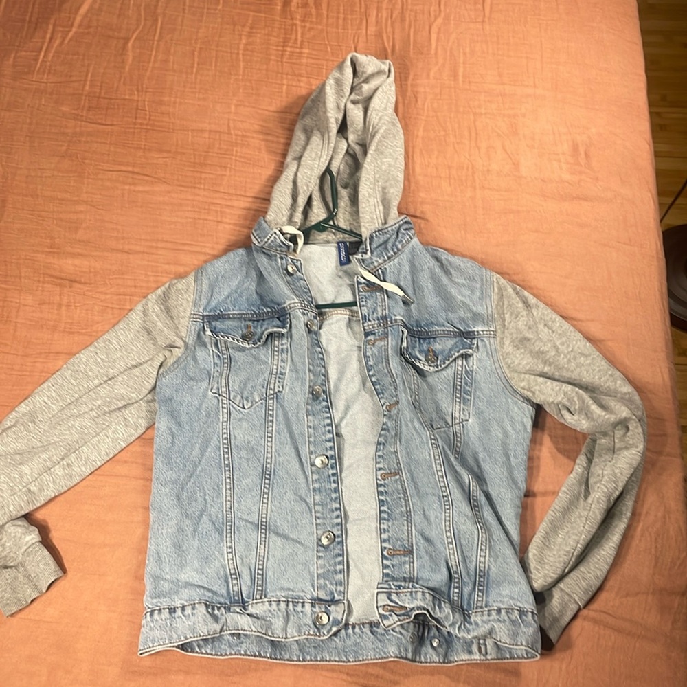 H&M Jean jacket with hoodie